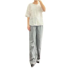 Zara White Cotton Tunic Top Size S